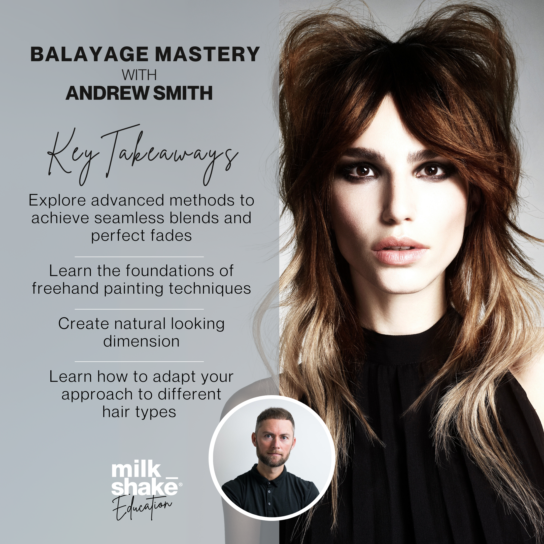 Monday 20th October - Balayage Mastery with Andrew Smith - 10am - 1pm