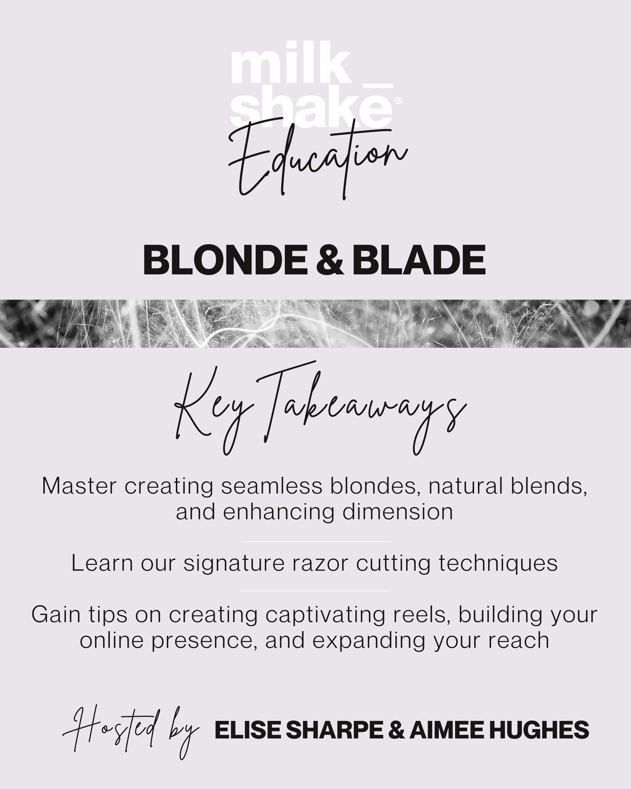 Milkshake Blonde & Blade hosted by Elise Sharpe and Aimee Hughes, 10am - 4pm