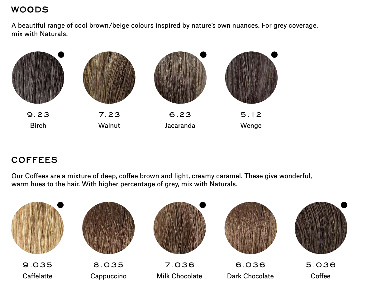REF Permanent Colour - Woods/Goldens/Coffees