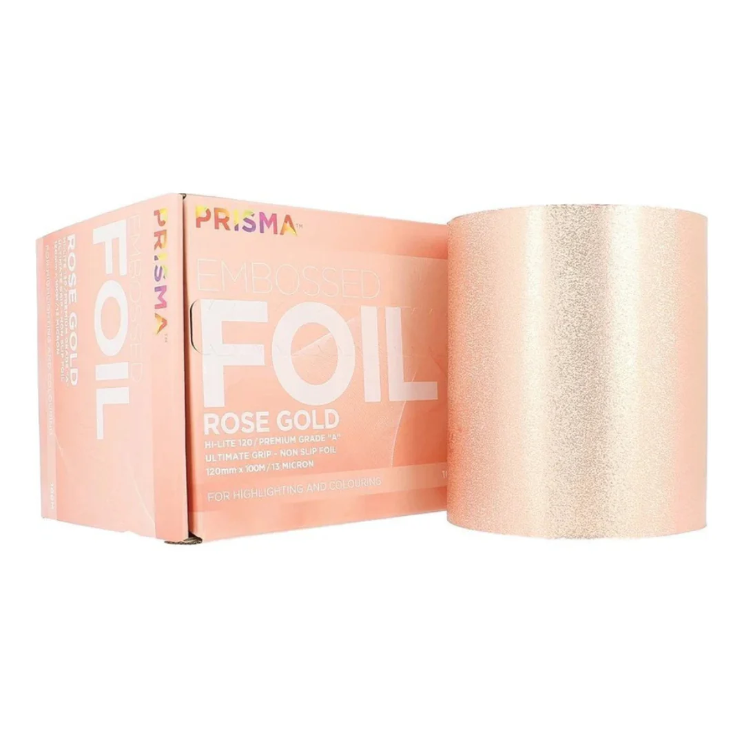 Prisma Embossed Foil Roll 100m - Rosegold