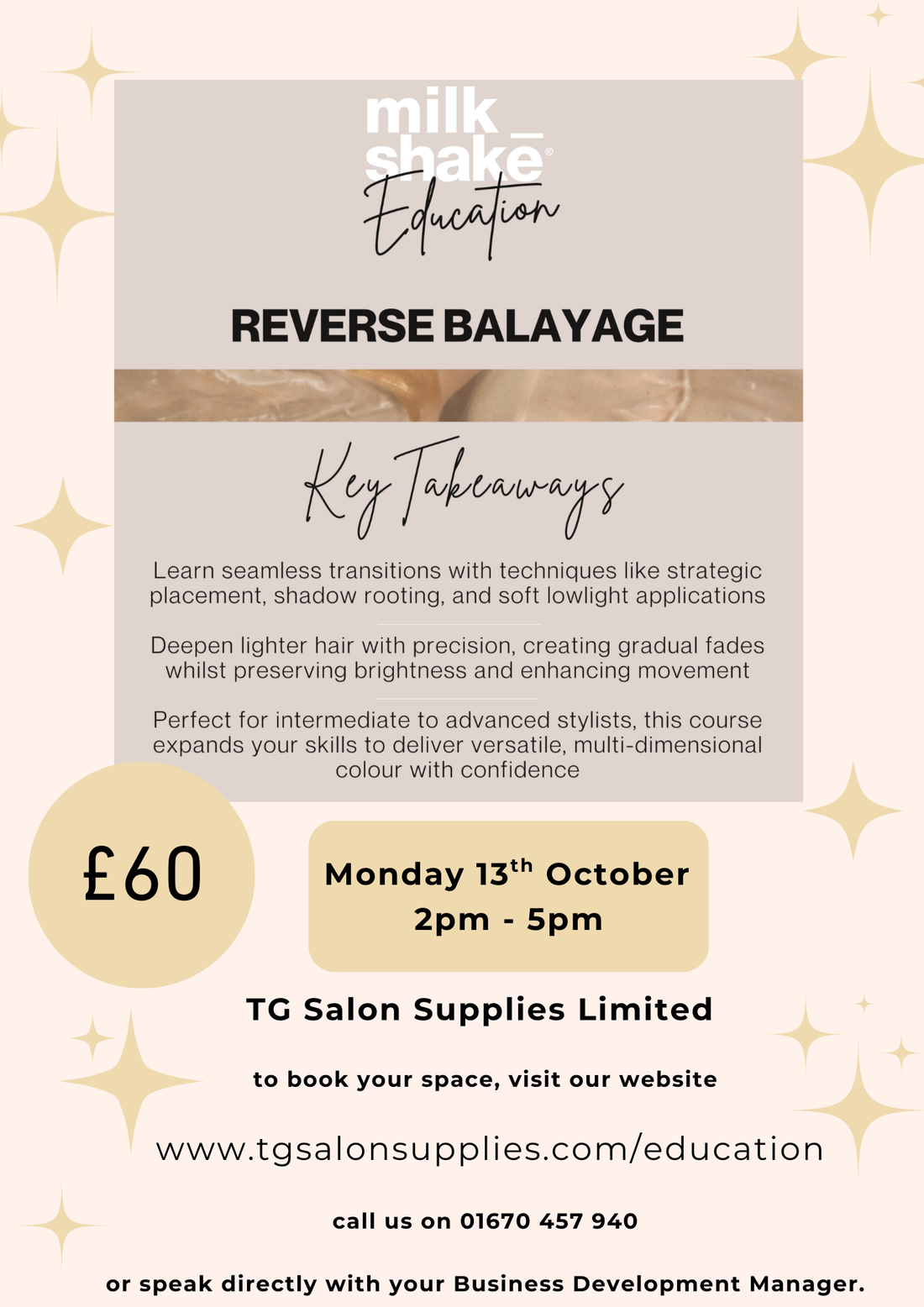 Monday 13th October - Reverse Balayage with Andrew Smith - 2pm - 5pm