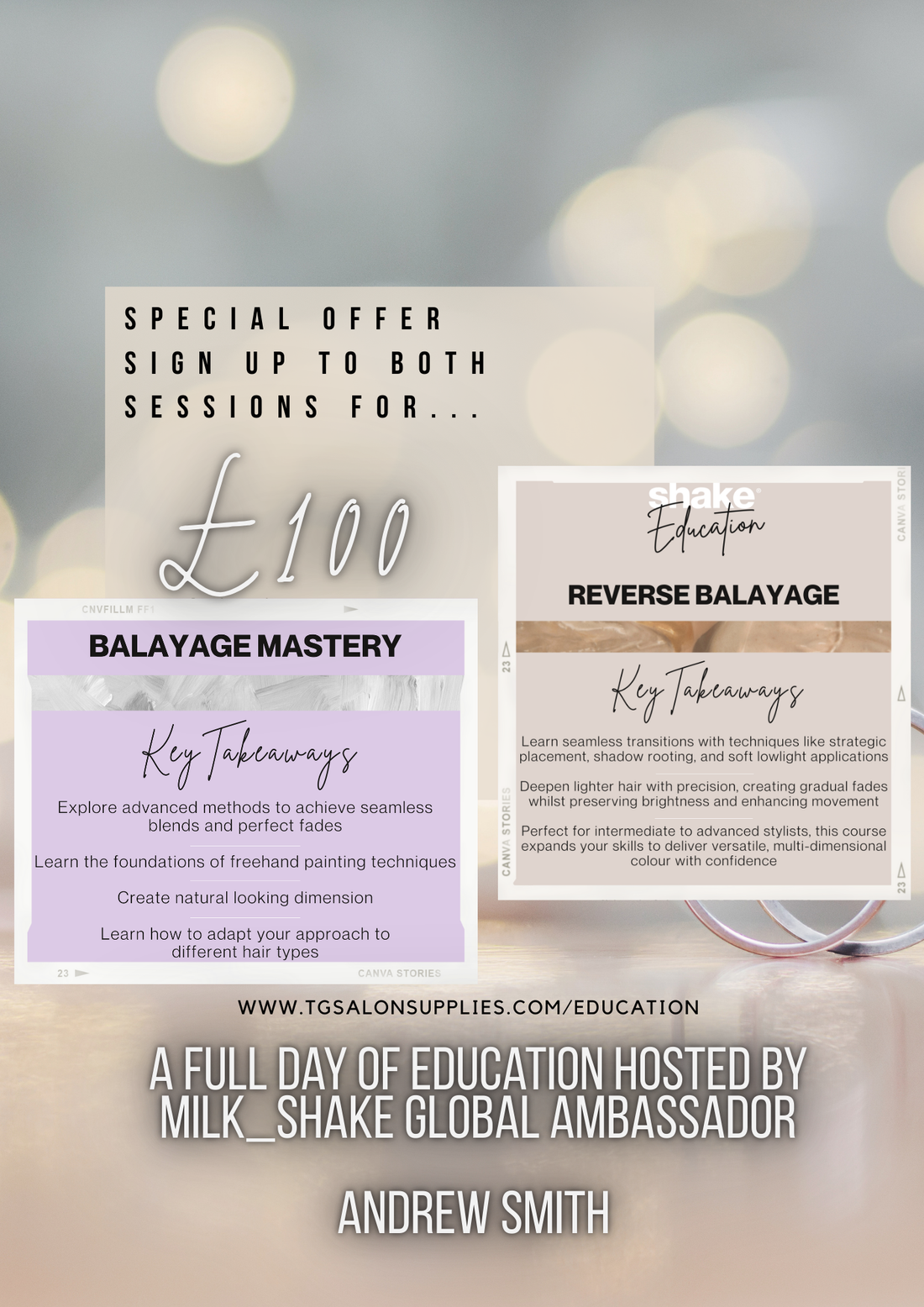 MONDAY 13TH OCTOBER - SPECIAL OFFER FOR BOTH MORNING AND AFTERNOON SESSIONS
