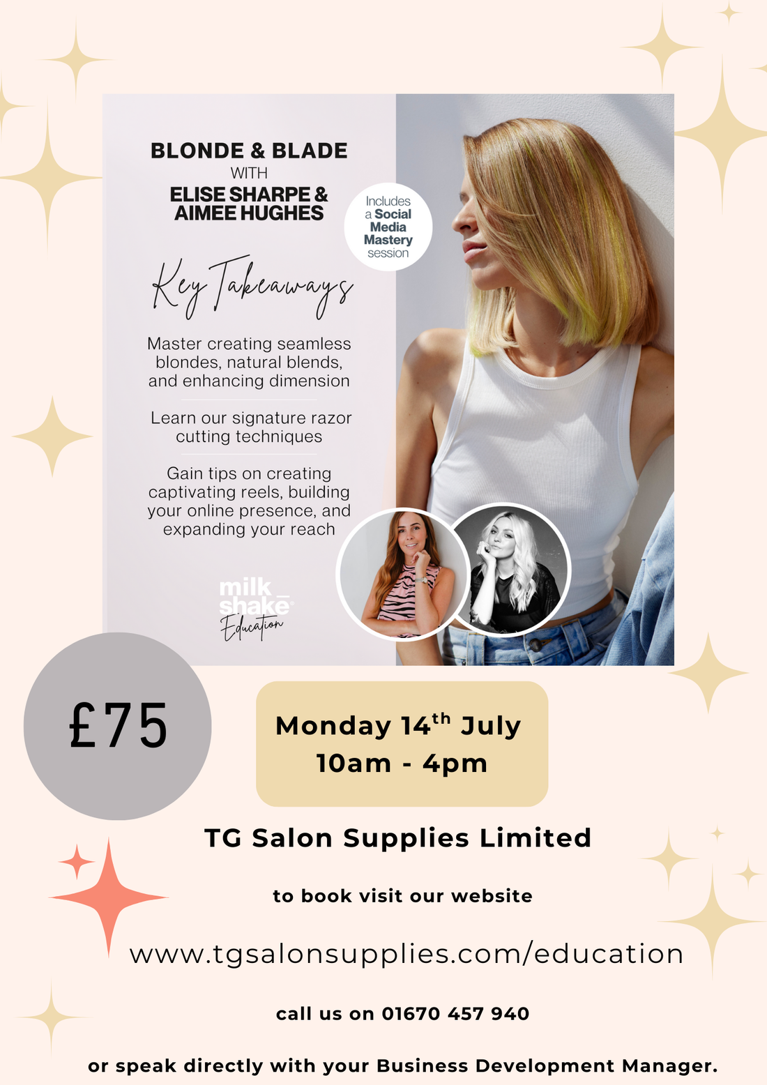 Milkshake Blonde &amp; Blade hosted by Elise Sharpe and Aimee Hughes, 10am - 4pm