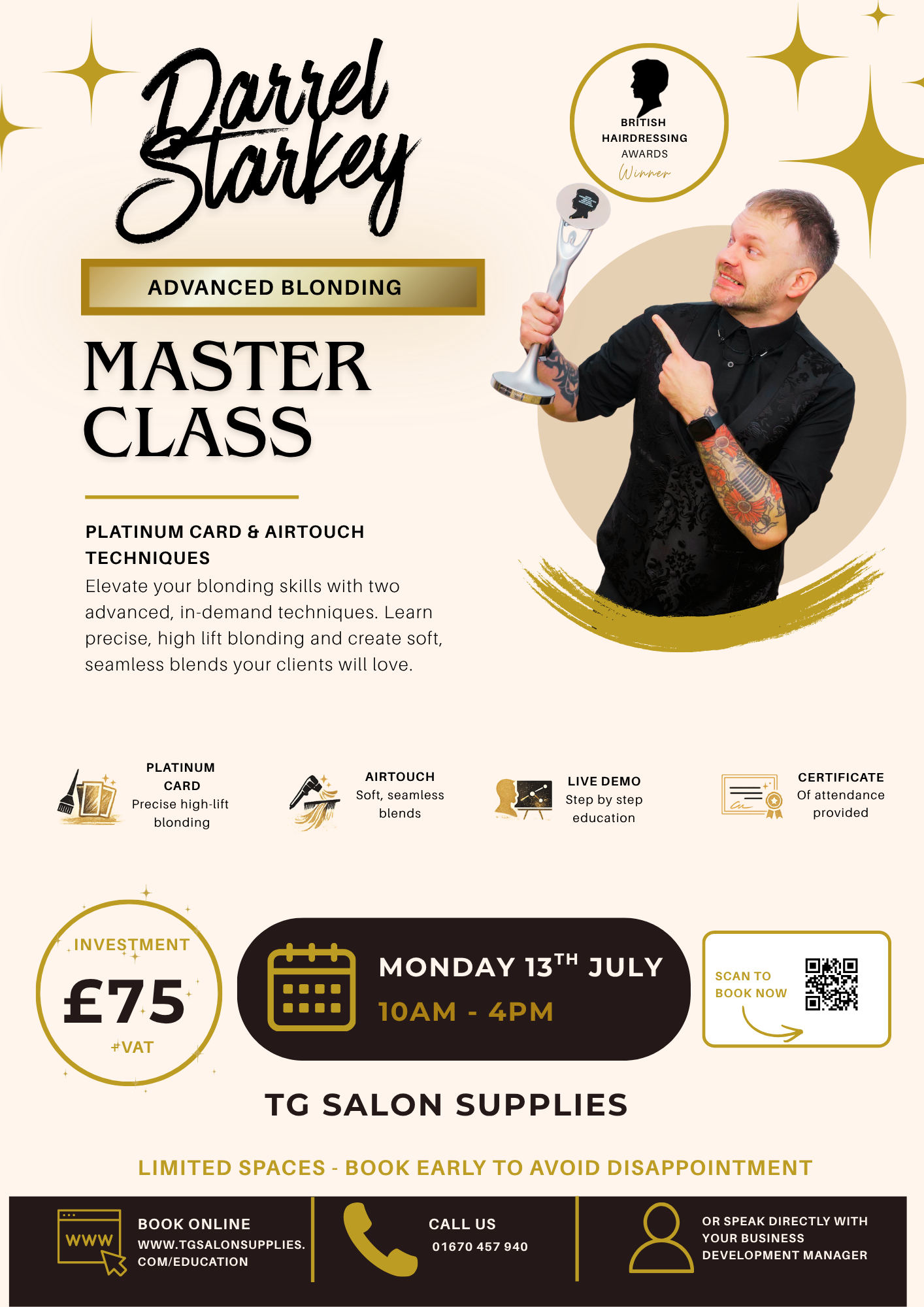 Advanced Blonding Masterclass with Darrel  Starkey