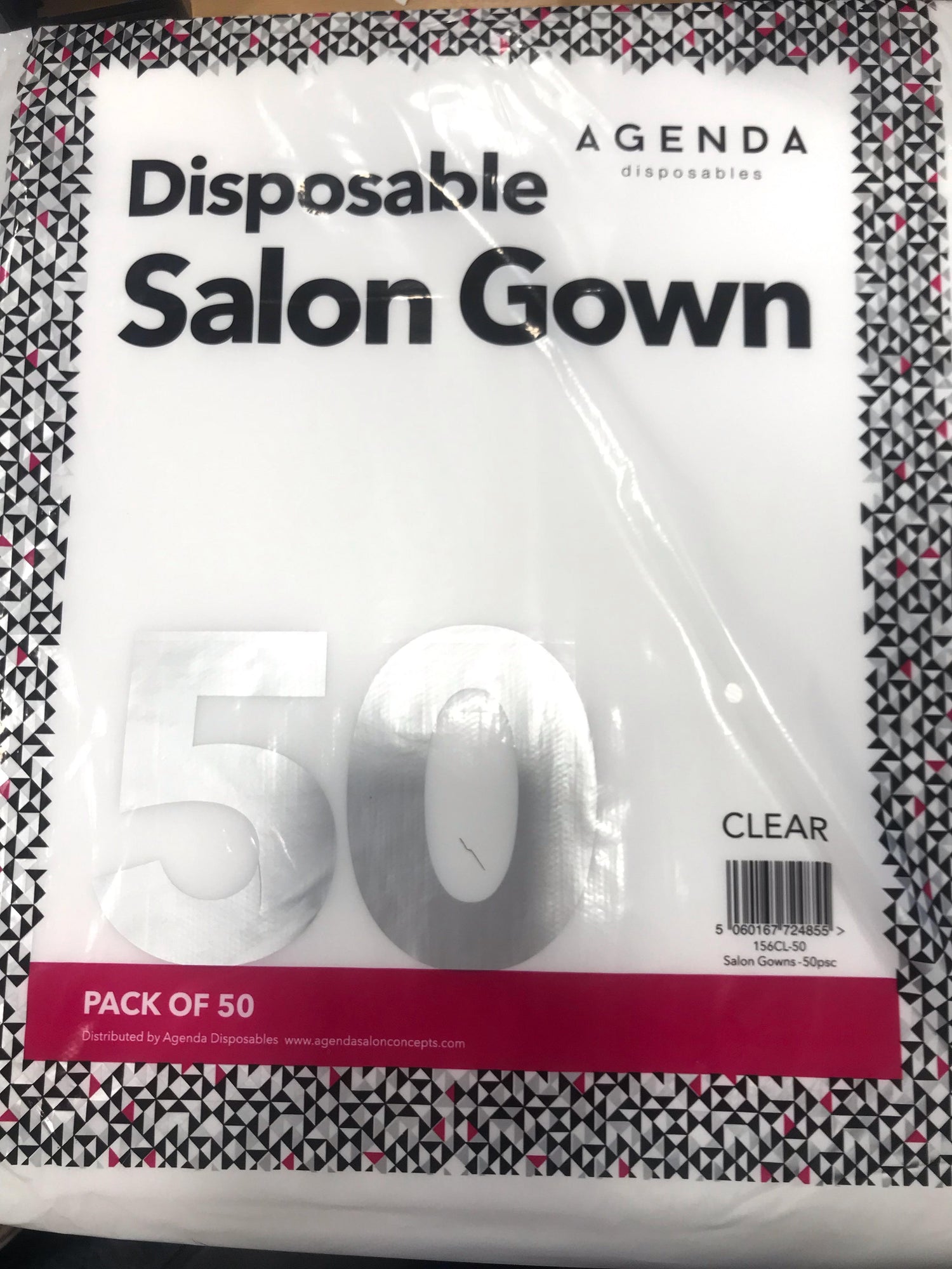 Disposable Salon Gown - Clear ( pack of 50)-0